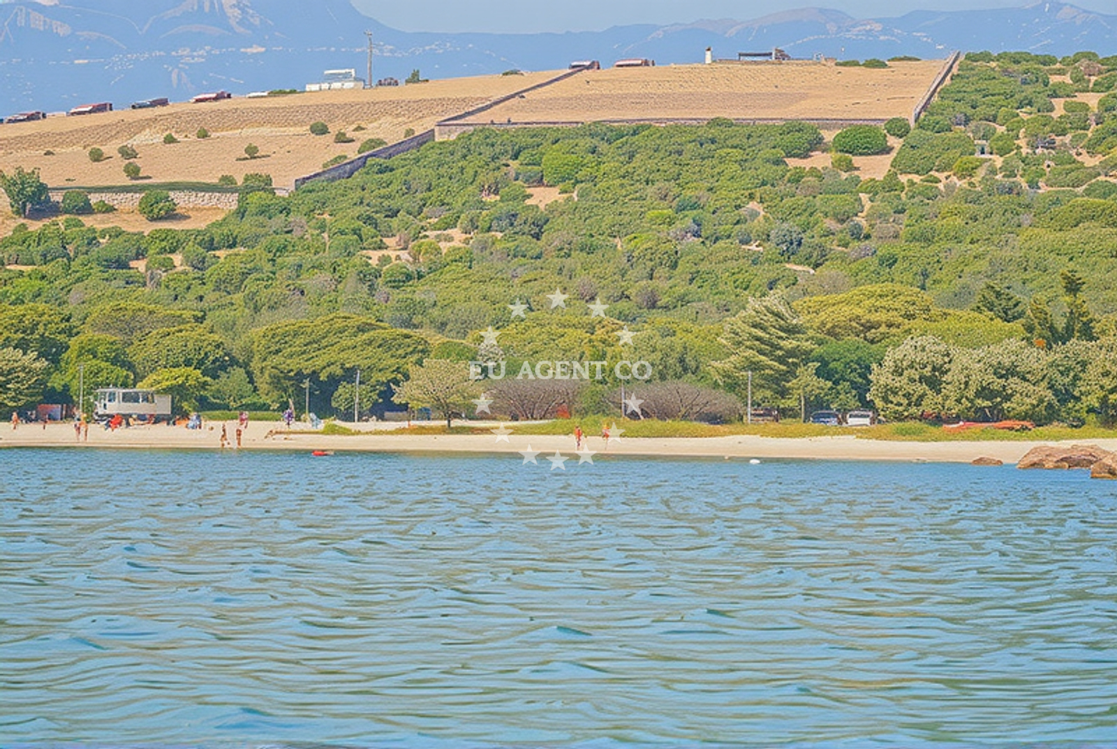 Shoreline and swimming area at Slatina (Girenica) sjever, Kolan (Pag) Beach in Slatina (Girenica) sjever