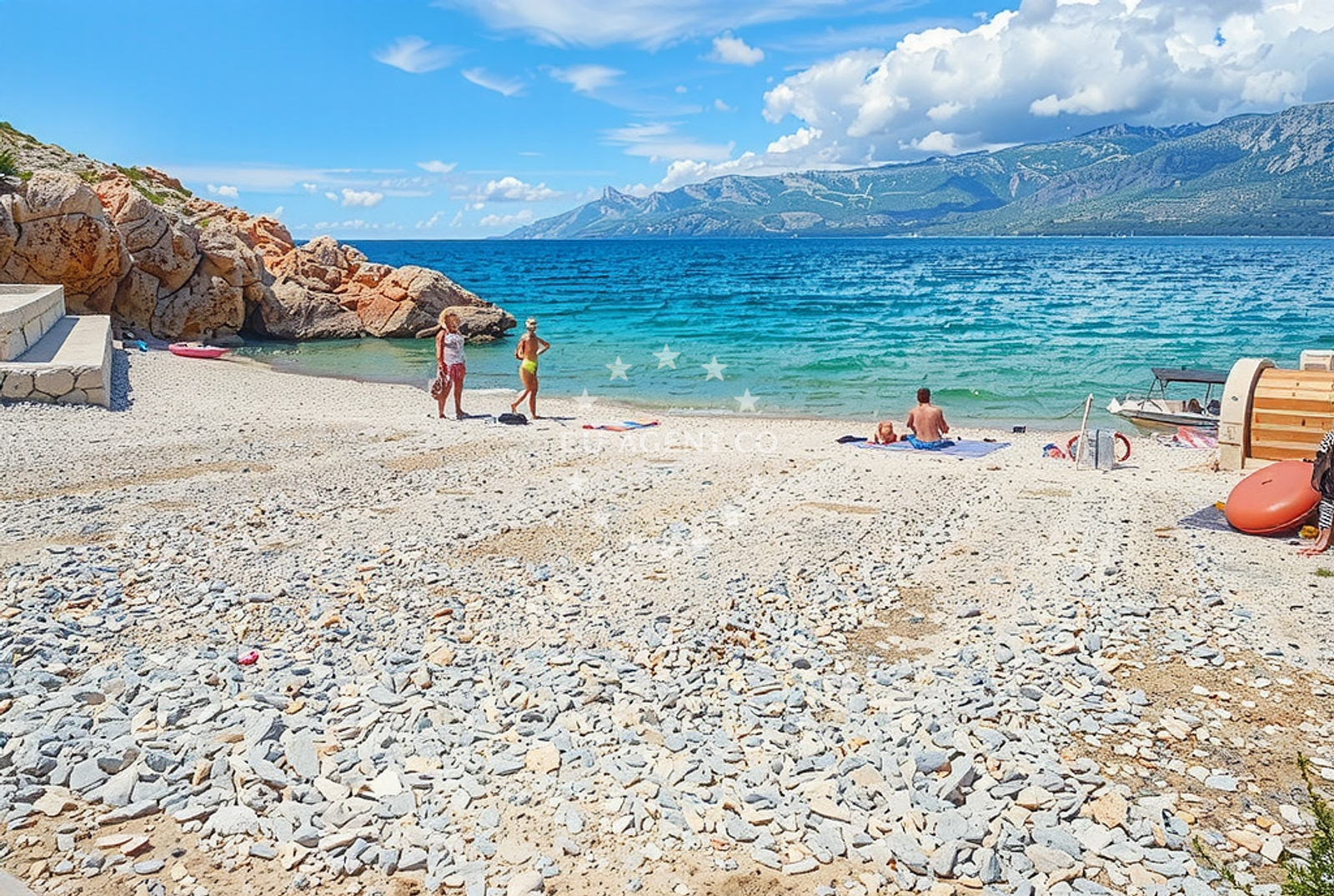 Sea and coastal view of Slivnica: beaches and coves (1) in Slivnica