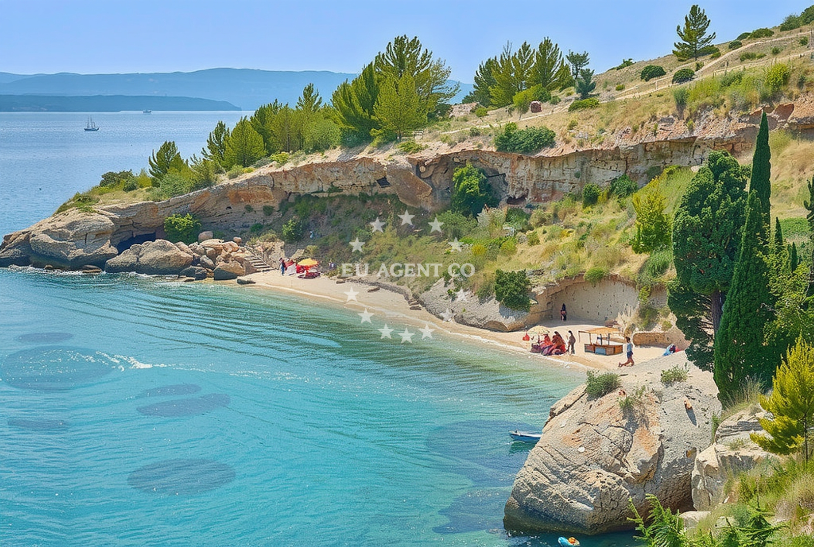 Shoreline and swimming area at Smokovje, Bol (Brač) Beach in Smokovje
