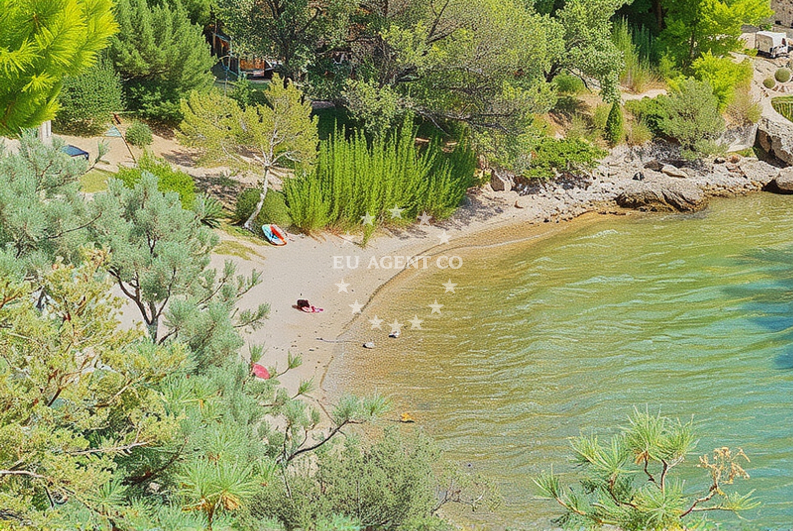 Beach facilities and surroundings at Smokvica istok, Smokvica (Pag) Beach in Smokvica istok