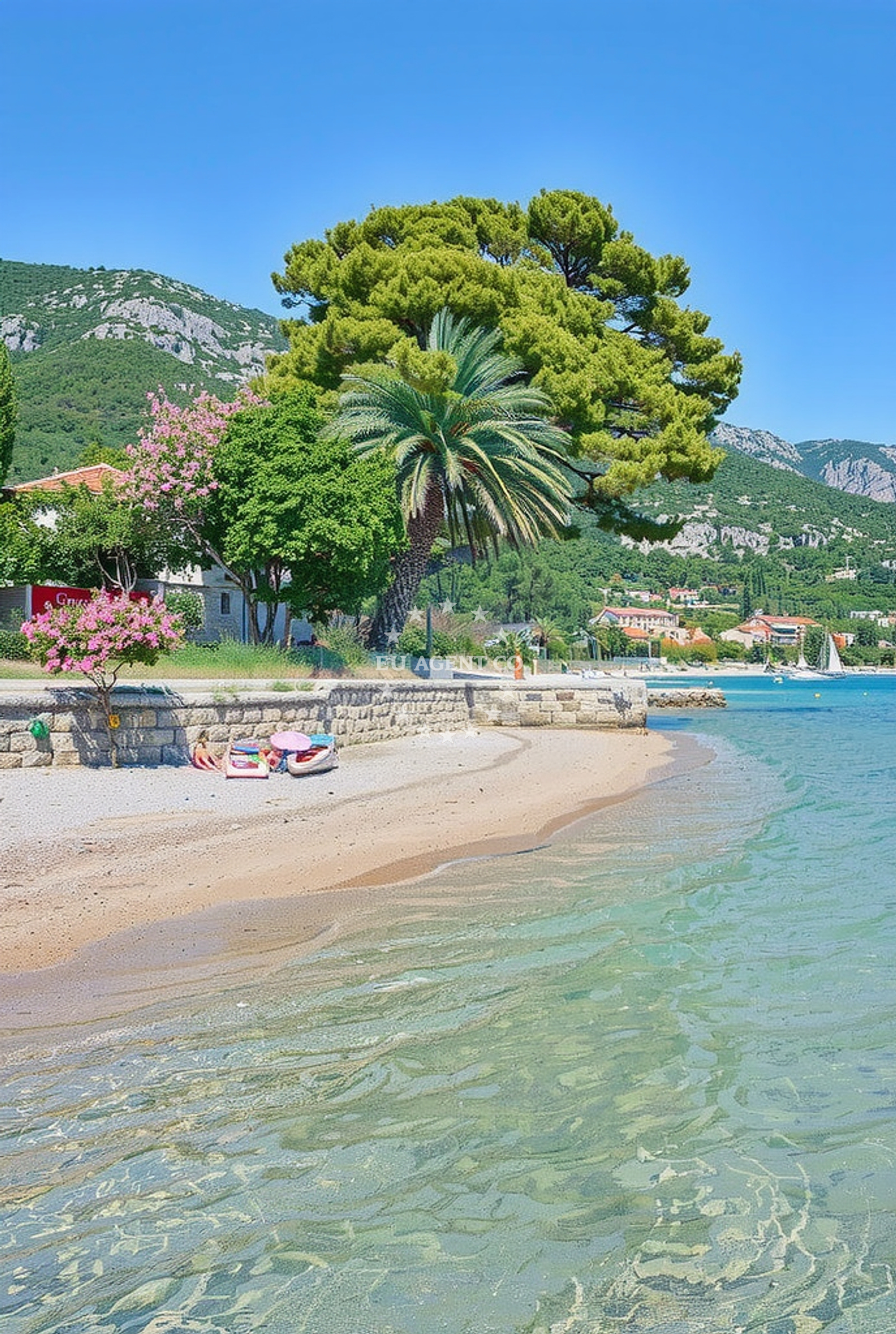 Sea and coastal view of Smokvica istok, Viganj Beach in Smokvica istok