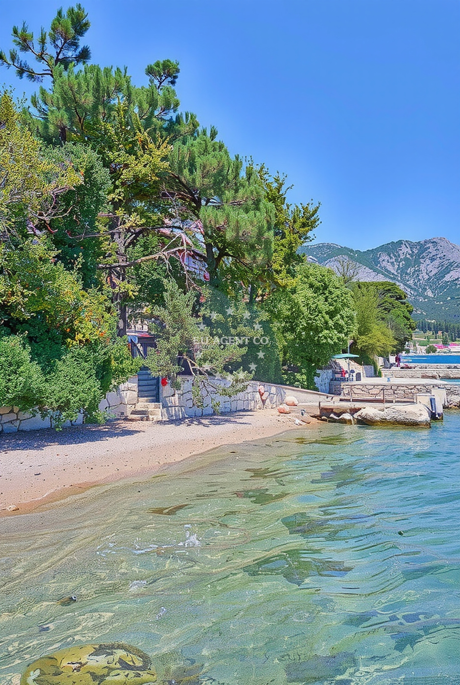 Sea and coastal view of Smokvica sredina, Viganj Beach in Smokvica sredina