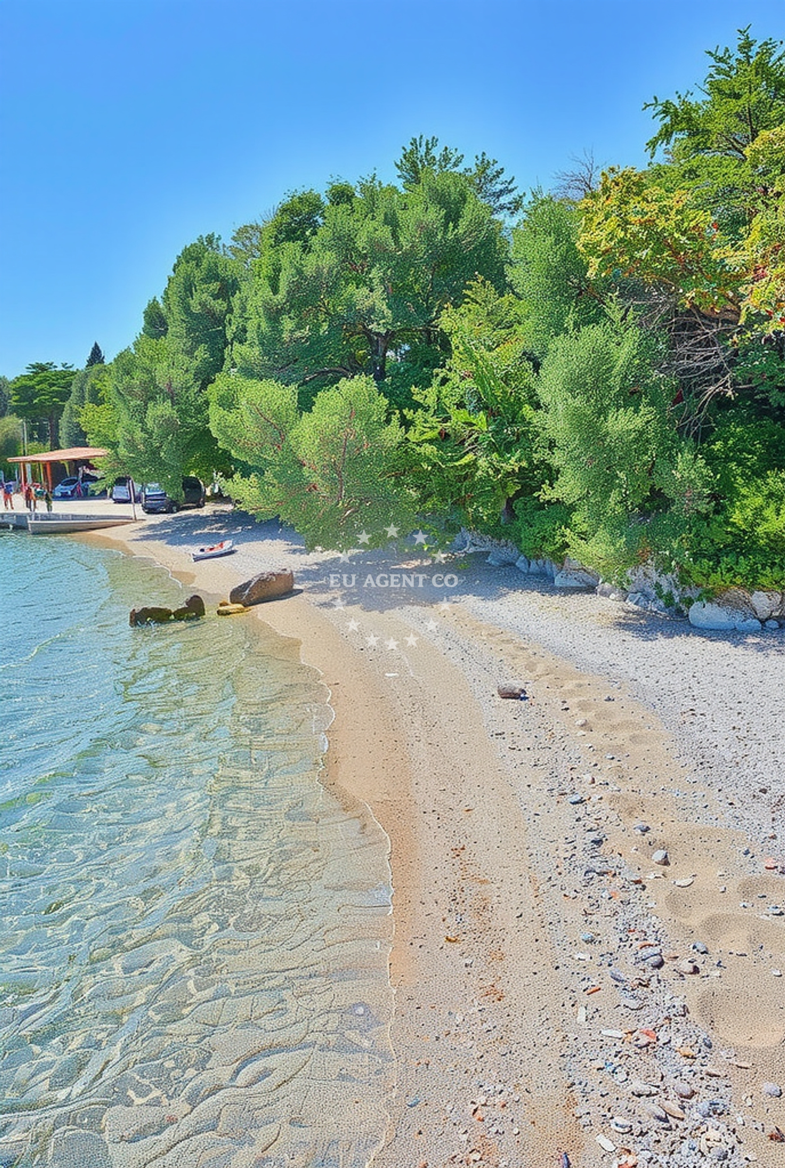 Shoreline and swimming area at Smokvica zapad, Viganj Beach in Smokvica zapad