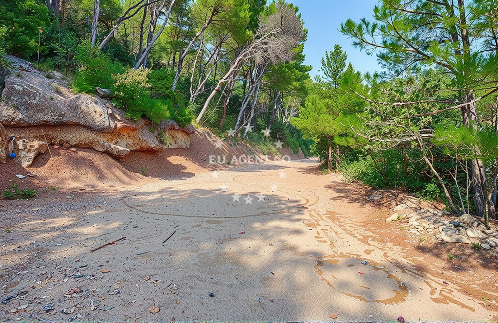 Sea and coastal view of Smrska, Bogomolje (Hvar) Beach in Smrska