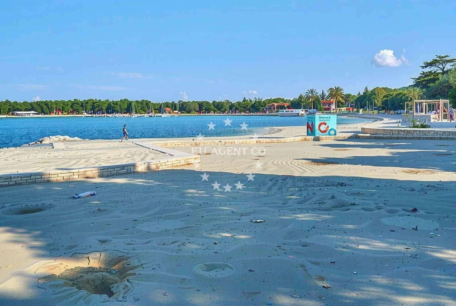 Shoreline and swimming area at Sol Umag, Umag Beach in Sol Umag
