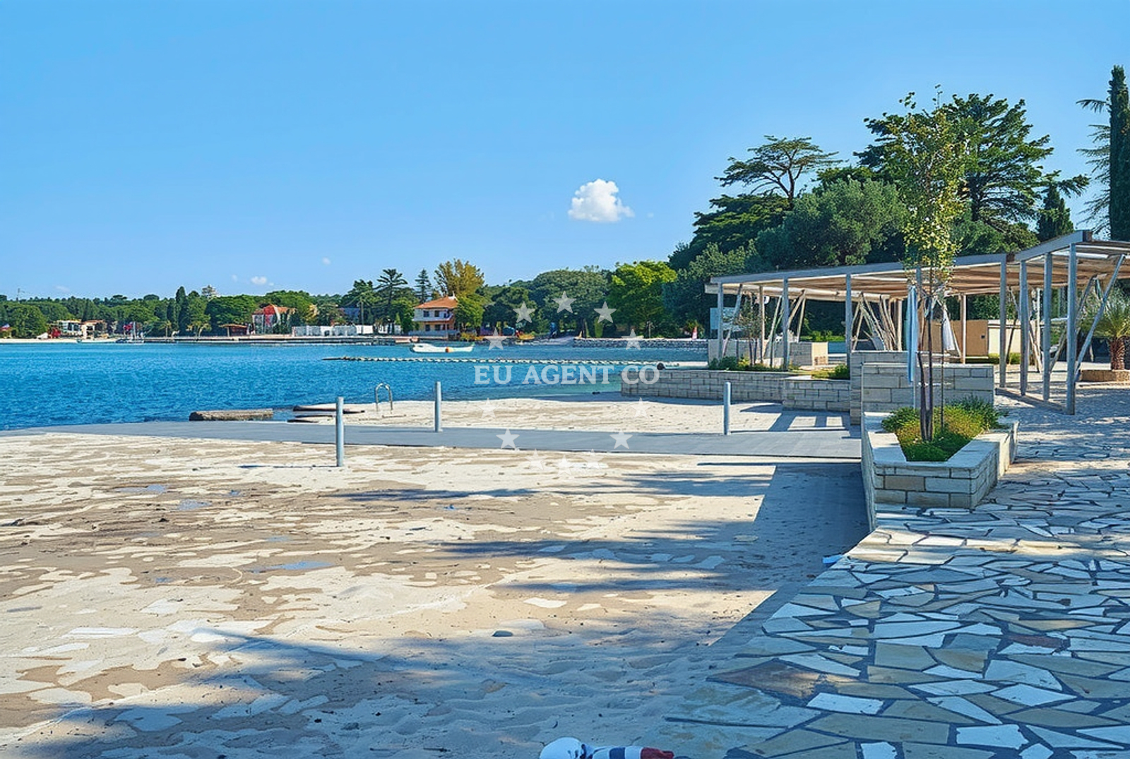 Sea and coastal view of Sol Umag, Umag Beach in Sol Umag