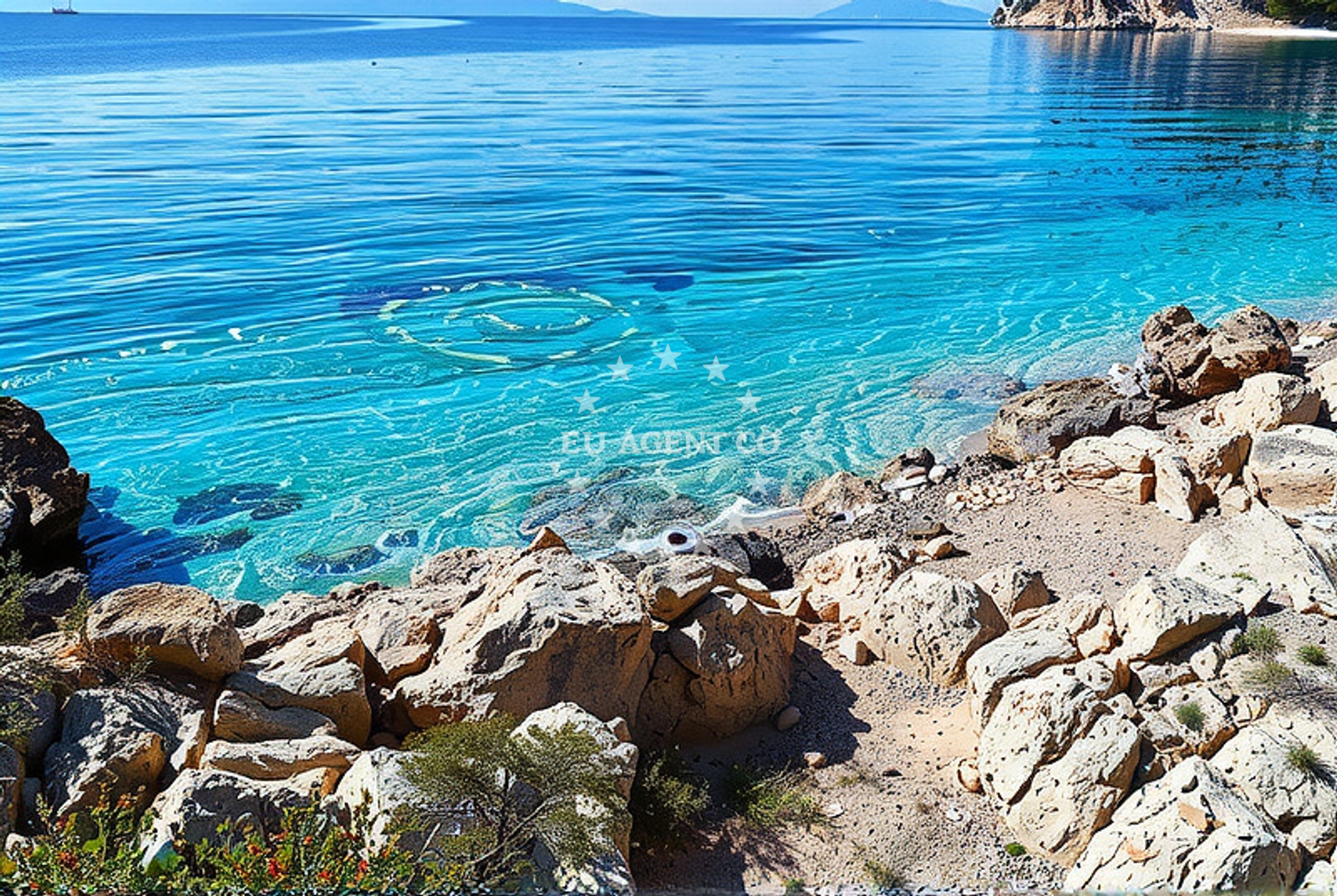 Shoreline and swimming area at Solarić, Makarska Beach in Solarić