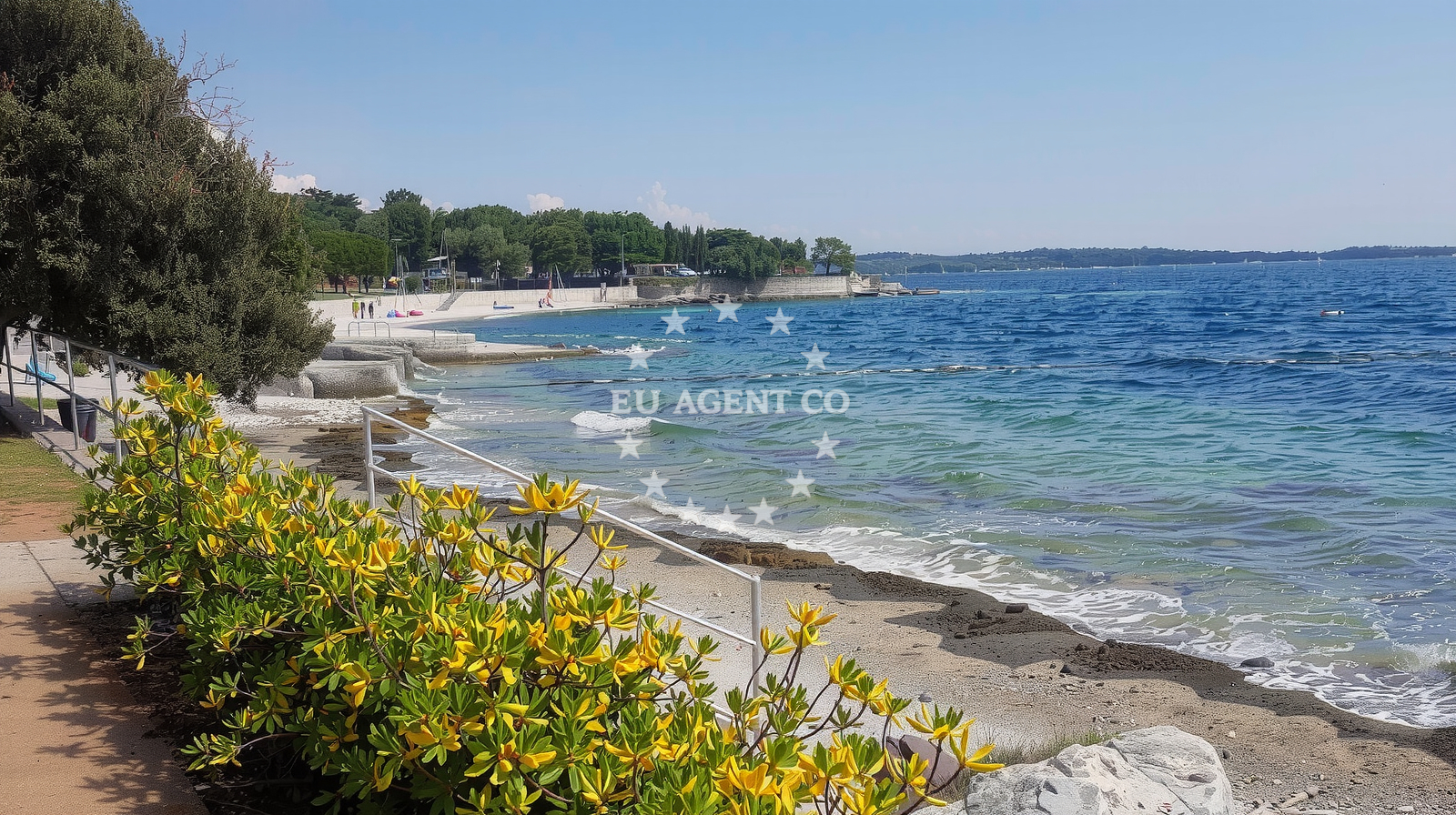 Shoreline and swimming area at Solaris beach in Camping Solaris 1, Poreč