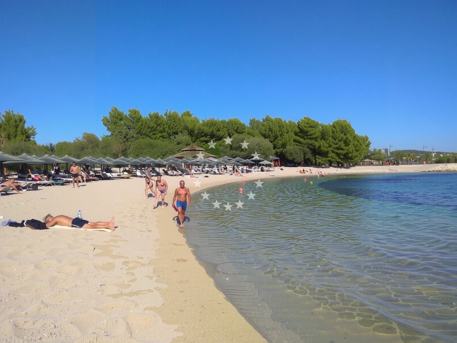 Overview of Solaris beach in Hoteli Solaris 86, Šibenik