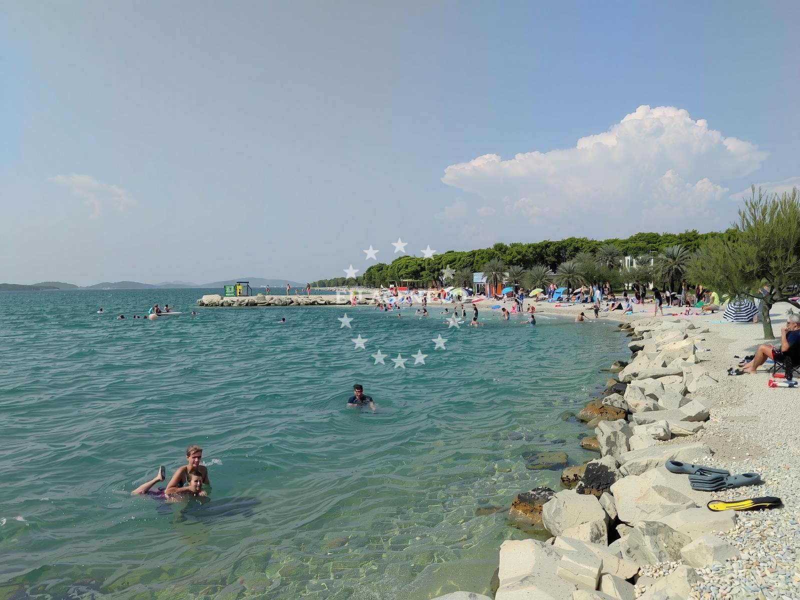 Shoreline and swimming area at Solaris beach II in Sibenik 22000, Šibenik
