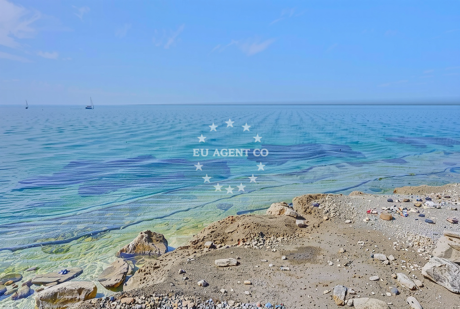 Shoreline and swimming area at Solaris centar, Vabriga Beach in Solaris centar