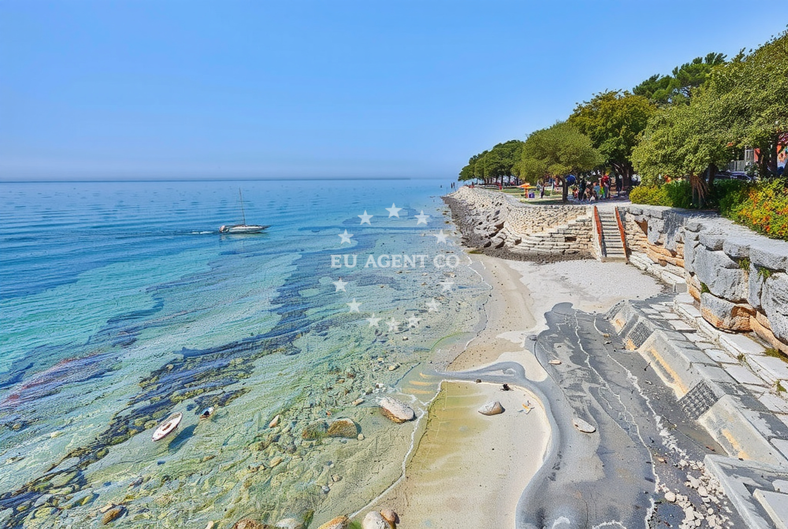Overview of Solaris zapad, Vabriga Beach in Solaris zapad