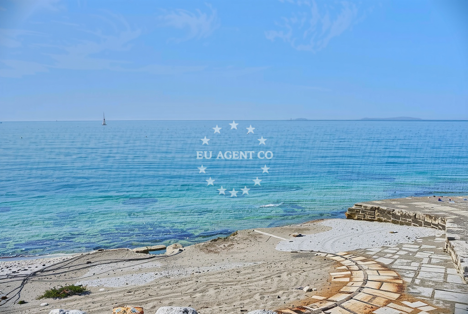 Sea and coastal view of Solaris zapad, Vabriga Beach in Solaris zapad
