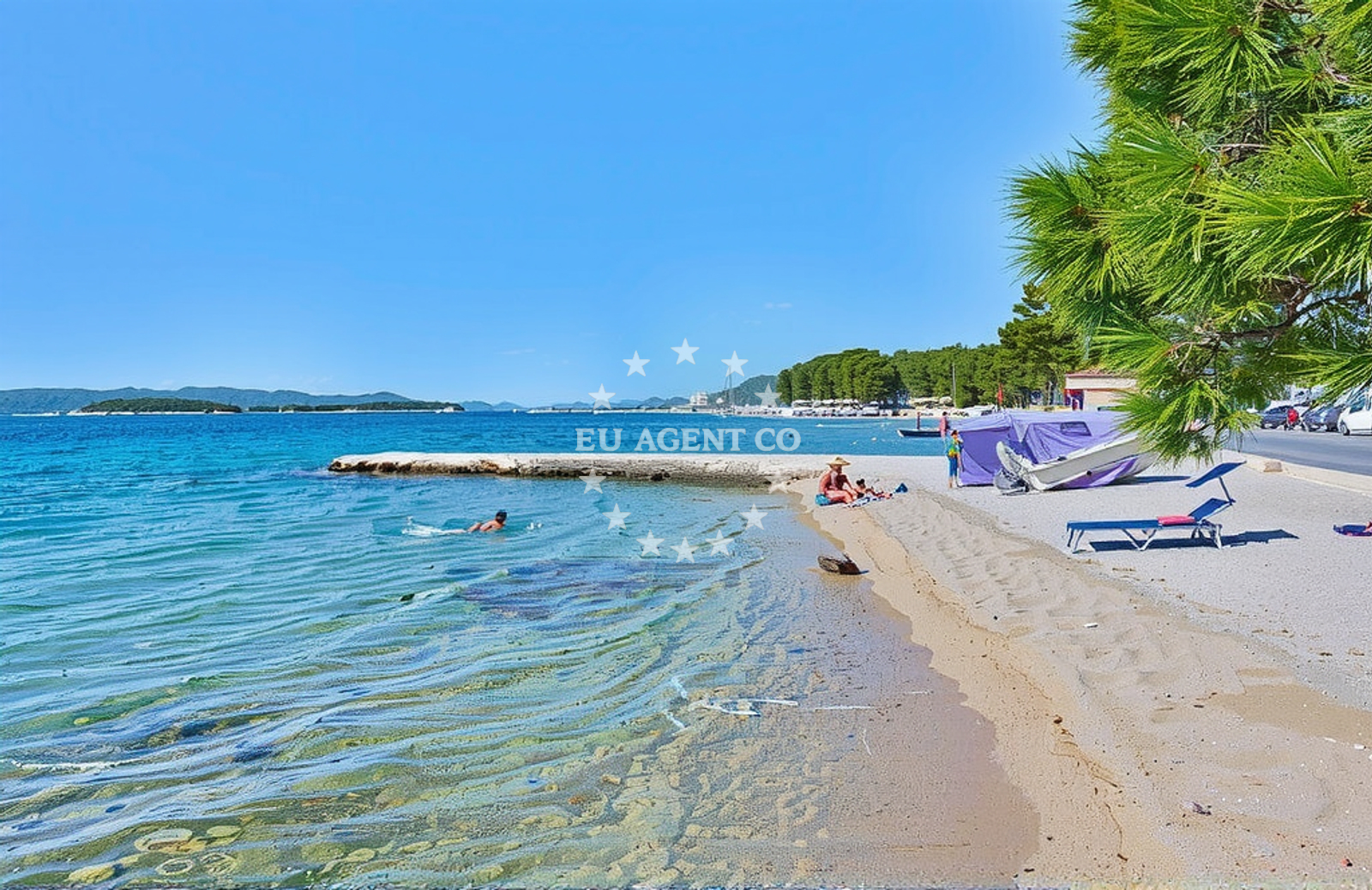 Additional view of Soline beach in 16 Put Kumenta, Biograd na Moru