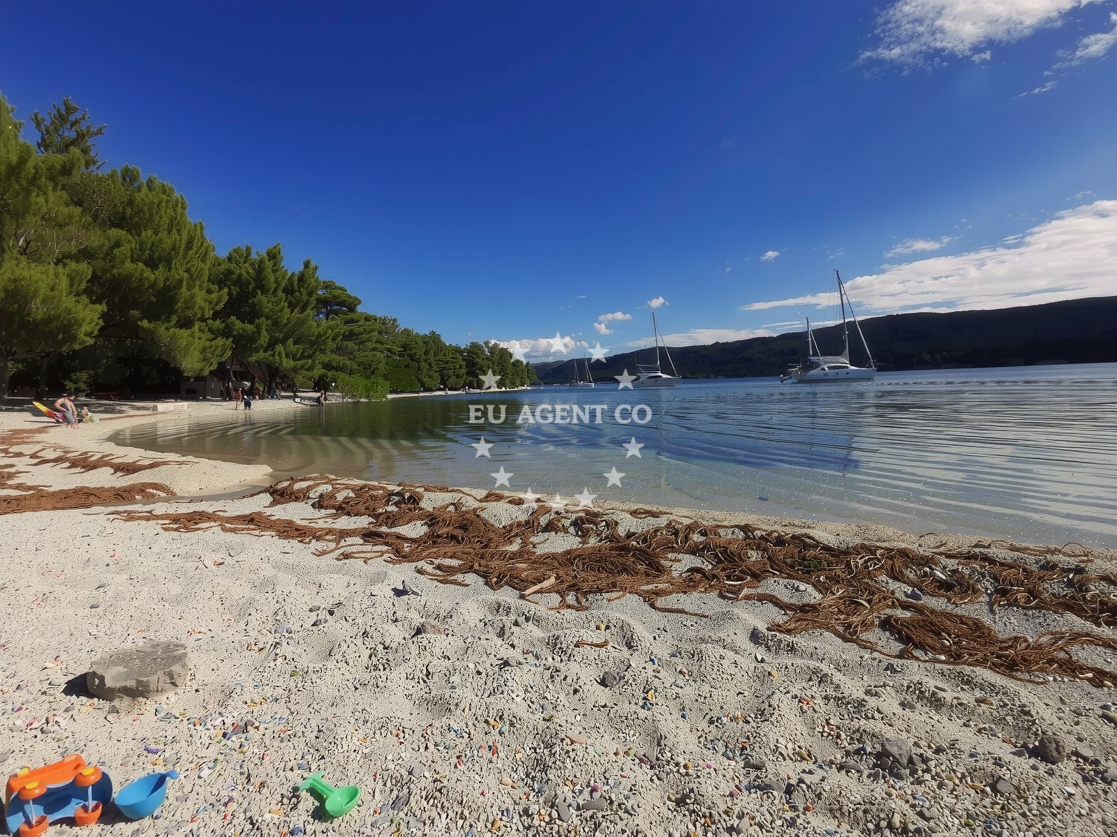 Sea and coastal view of Soline beach in Vrboska 184, Vrboska