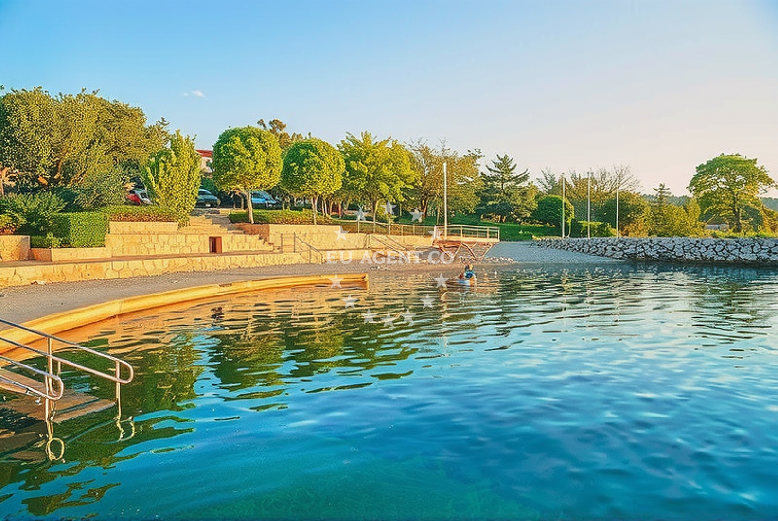 Beach facilities and surroundings at Soline (Dobrinj) (Krk): beaches and coves (2) in Soline (Dobrinj) (Krk)