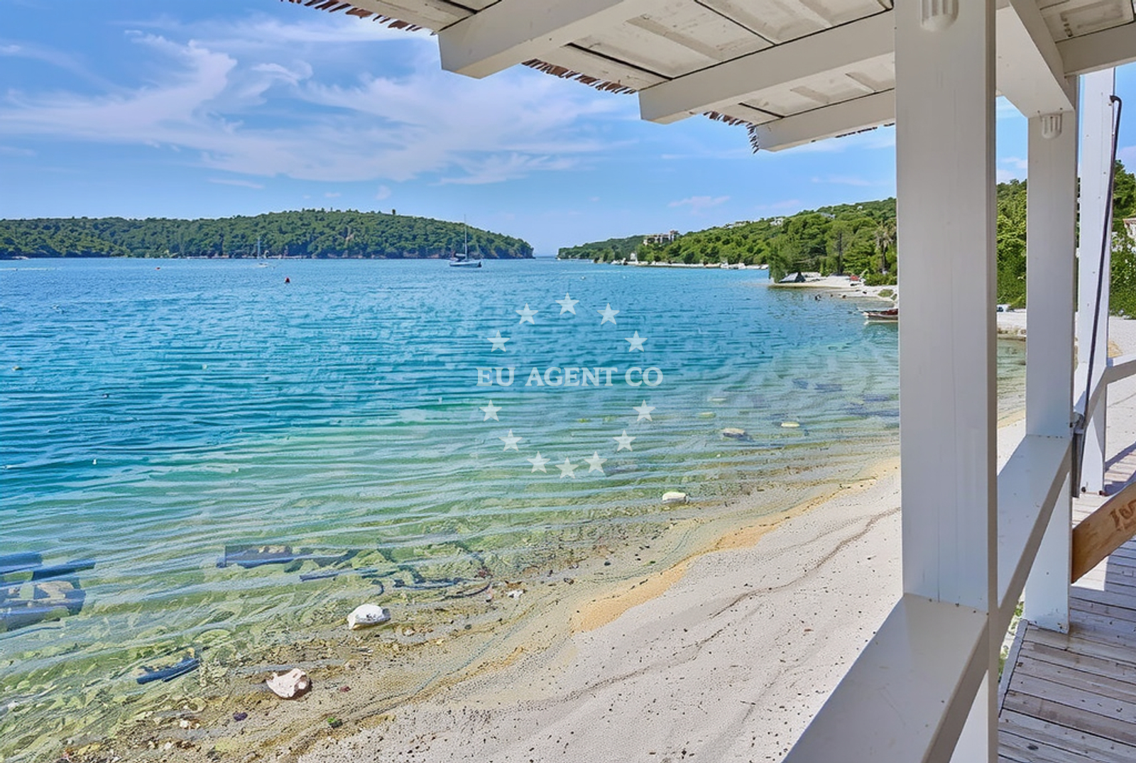 Sea and coastal view of Soline, Pješčana Uvala Beach in Soline