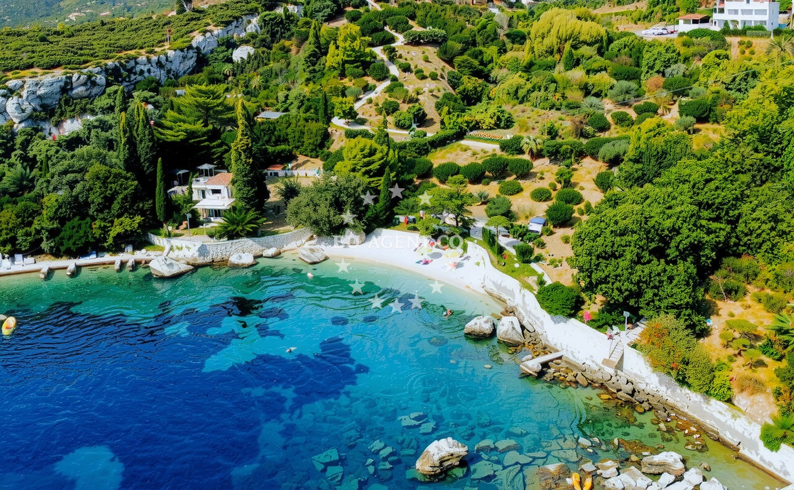 Shoreline and swimming area at Soline's beach in Soline 9, Mlini