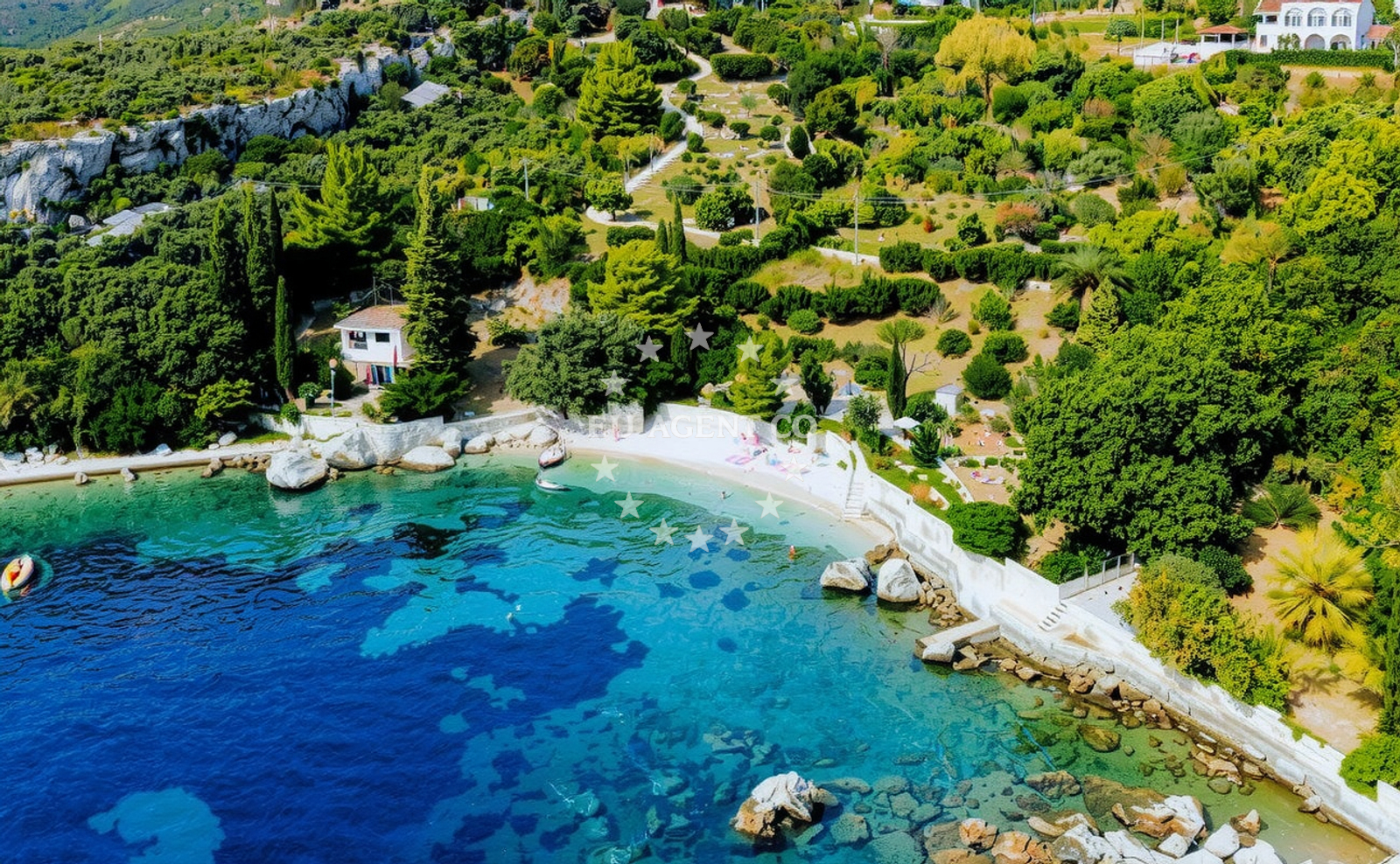 Sea and coastal view of Soline's beach in Soline 9, Mlini