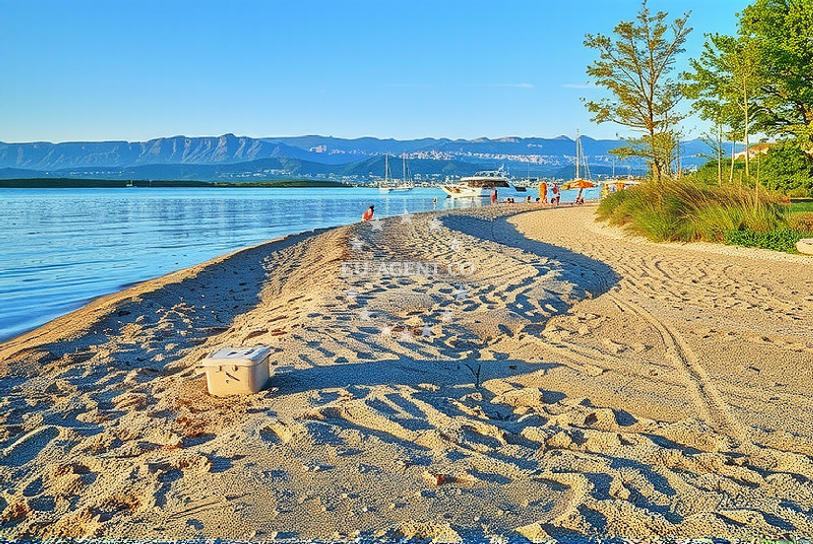 Sea and coastal view of Soline, Soline (Dobrinj) (Krk) Beach in Soline