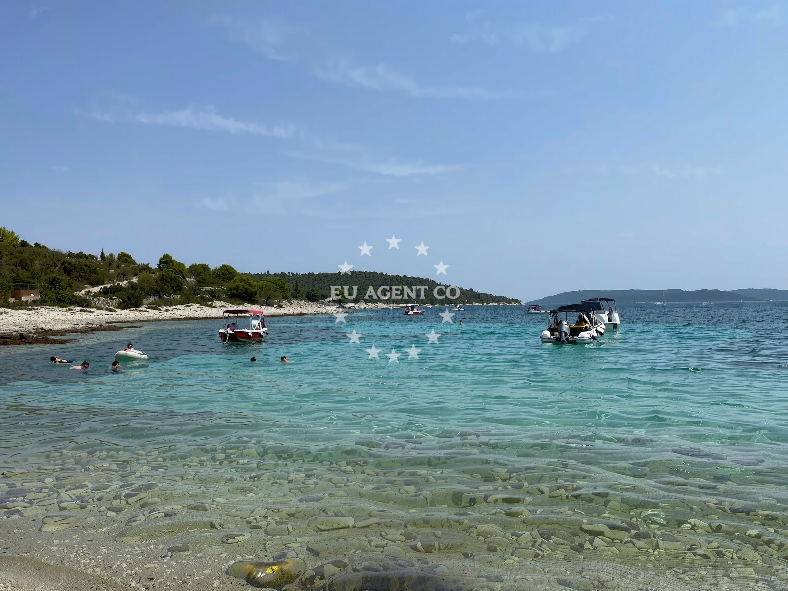 Beach facilities and surroundings at Solinska Beach in Krc 2, Drvenik Veli
