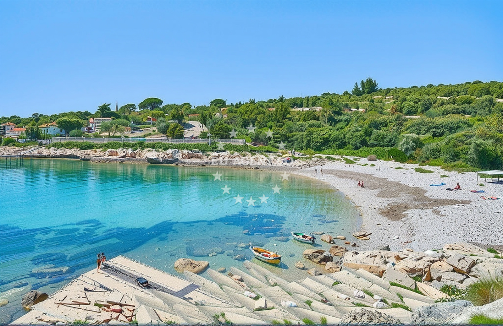 Additional view of Solinska Beach in Krc 2, Drvenik Veli