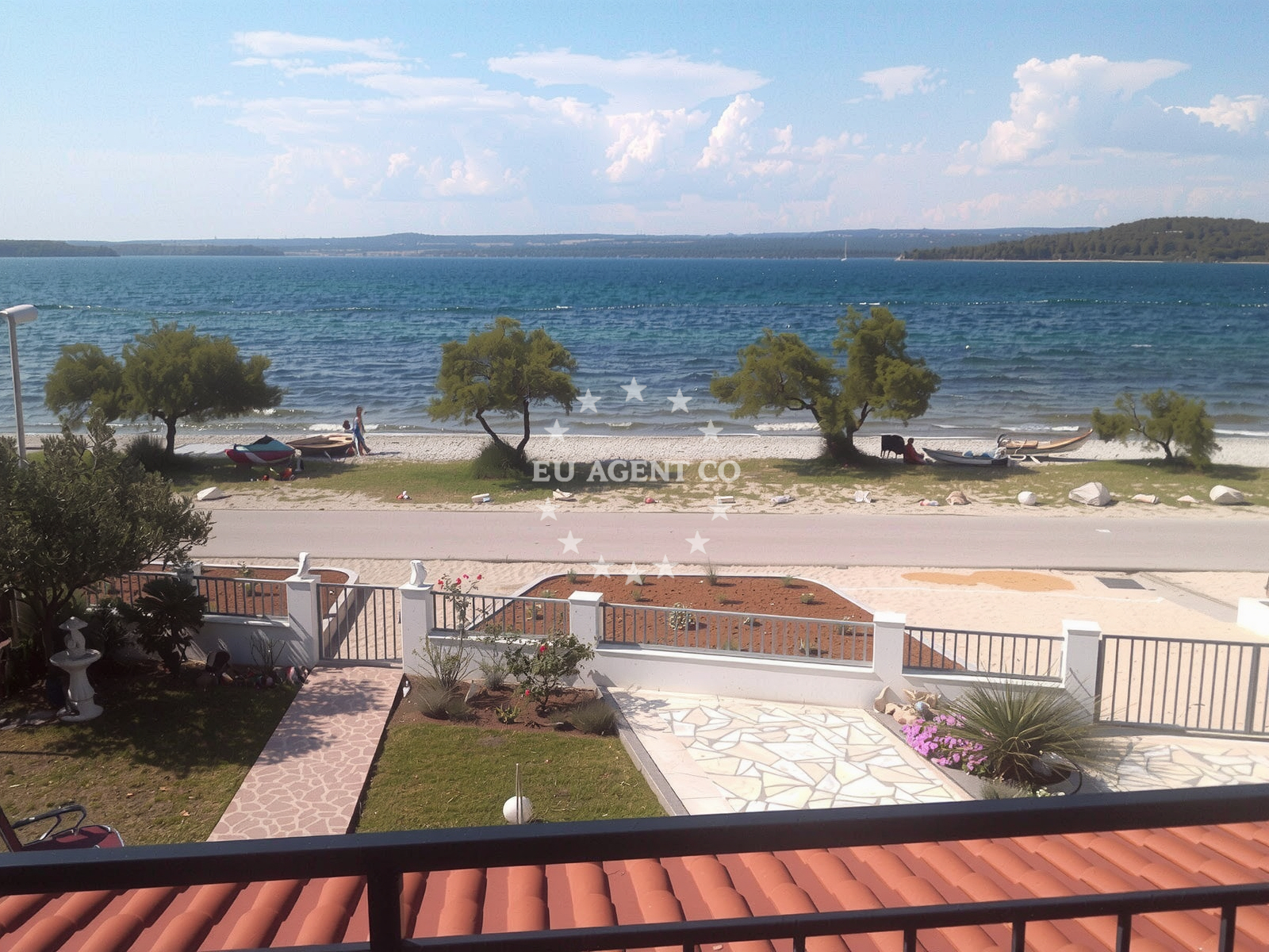 Shoreline and swimming area at Solist II beach in , Bilice