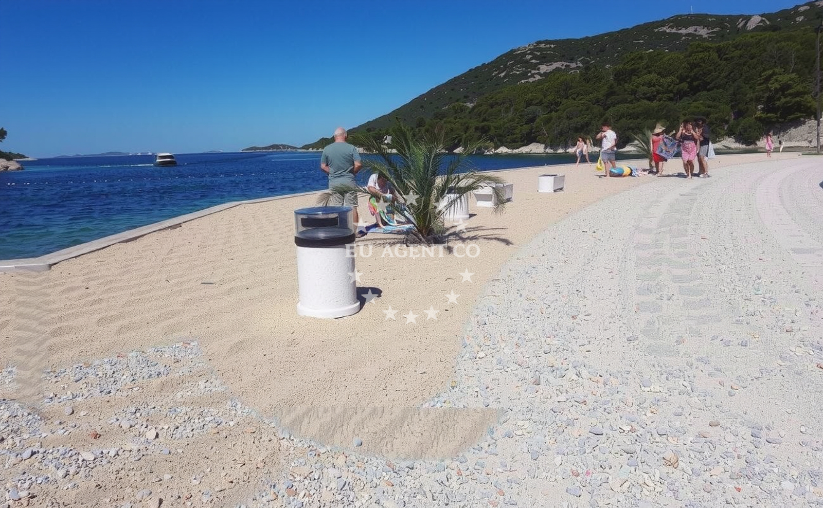 Beach facilities and surroundings at Sovja beach in Put Slobode 23 Stan, Tribunj