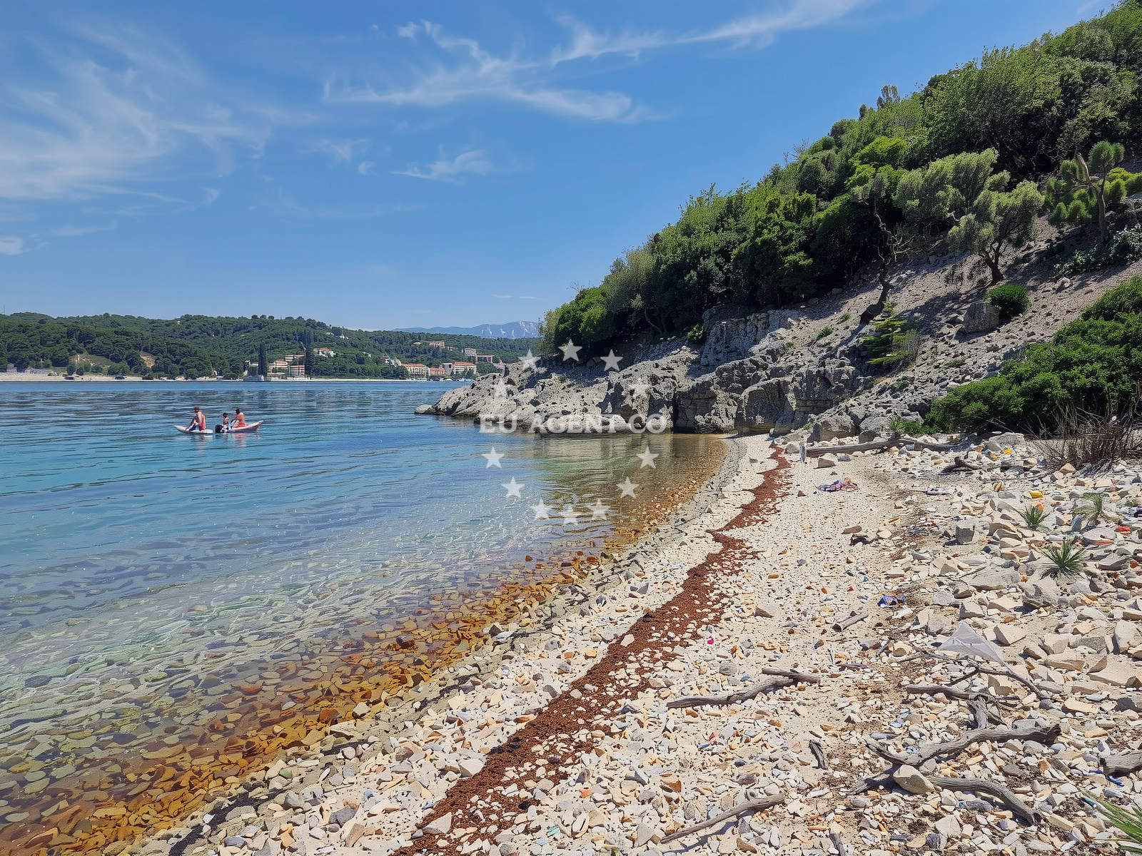 Shoreline and swimming area at Spartan Beach in KAMPOR 452, Supetarska Draga
