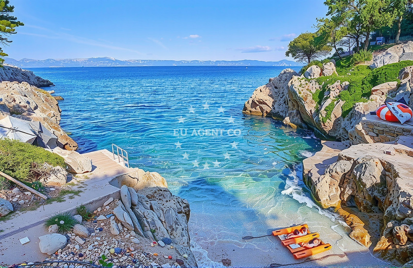 Shoreline and swimming area at Spiliška, Blato (Korčula) Beach in Spiliška
