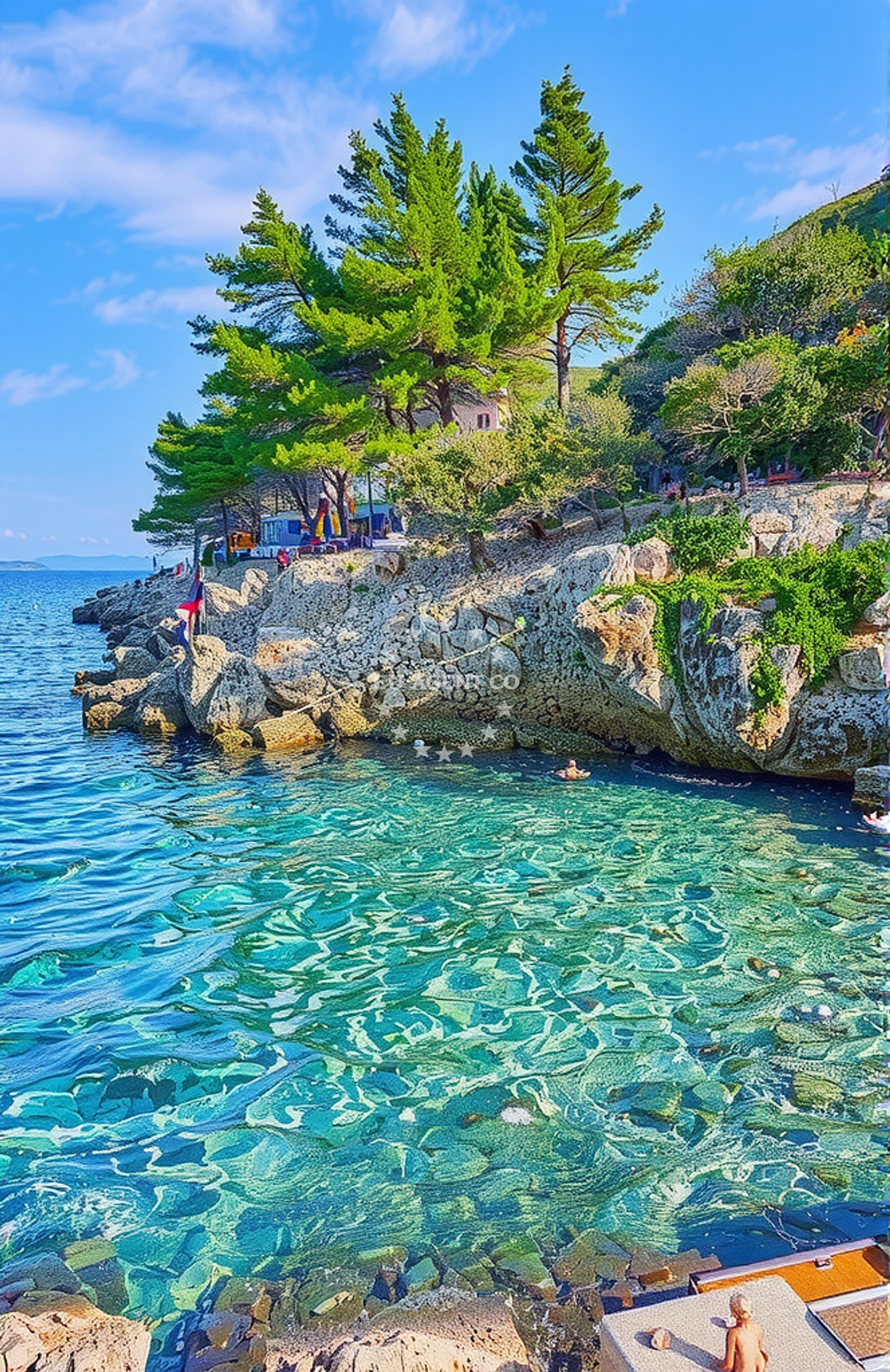 Beach facilities and surroundings at Spiliška, Blato (Korčula) Beach in Spiliška