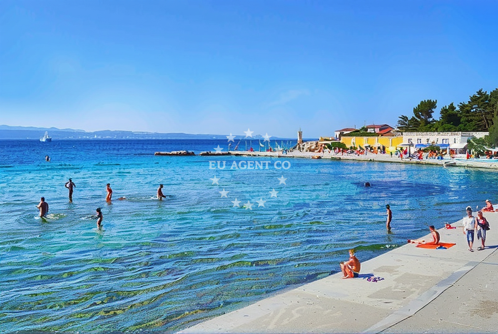 Sea and coastal view of Split: beaches and coves (21) in Split
