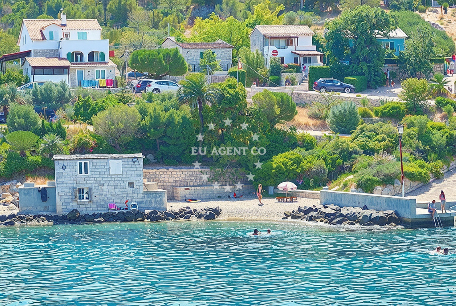 Sea and coastal view of Srednje Selo (Šolta): beaches and coves (3) in Srednje Selo (Šolta)