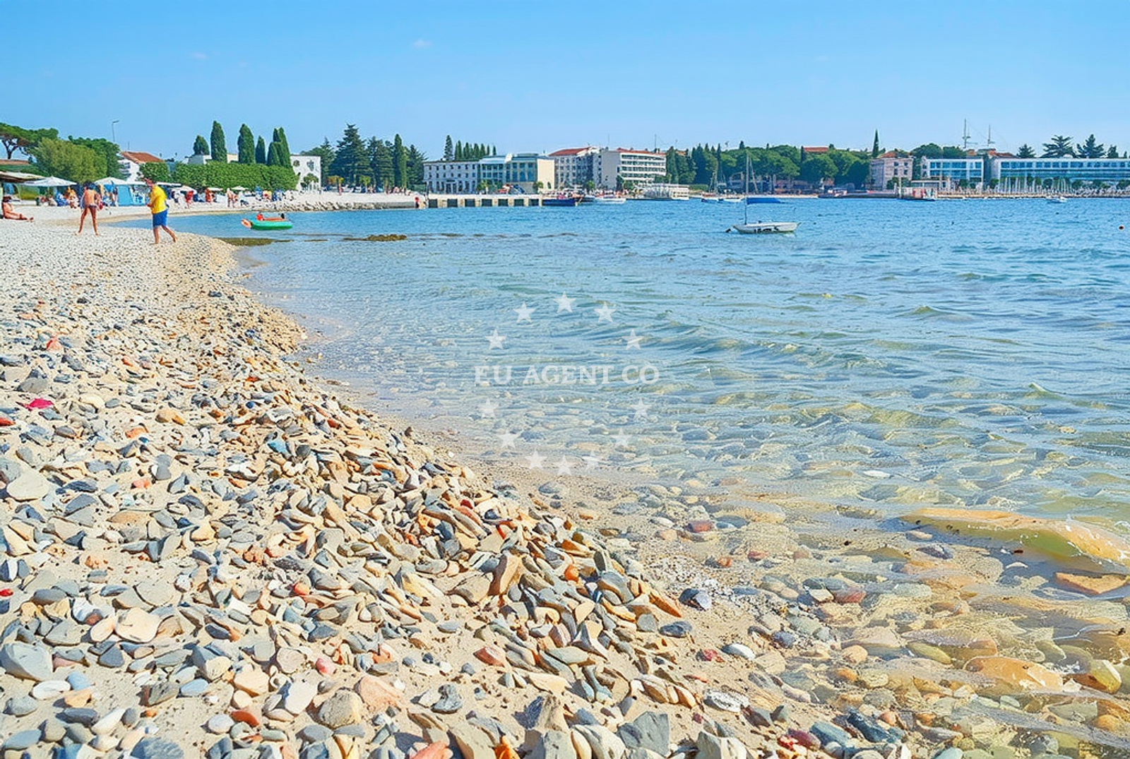 Sea and coastal view of Srgulje, Poreč Beach in Srgulje