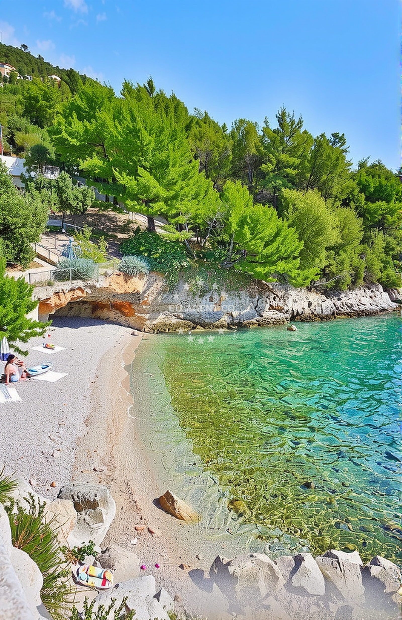 Shoreline and swimming area at Srhov dolac istok, Gdinj (Hvar) Beach in Srhov dolac istok