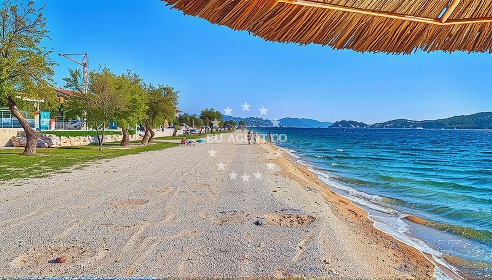 Shoreline and swimming area at Srima sjever, Srima Beach in Srima sjever