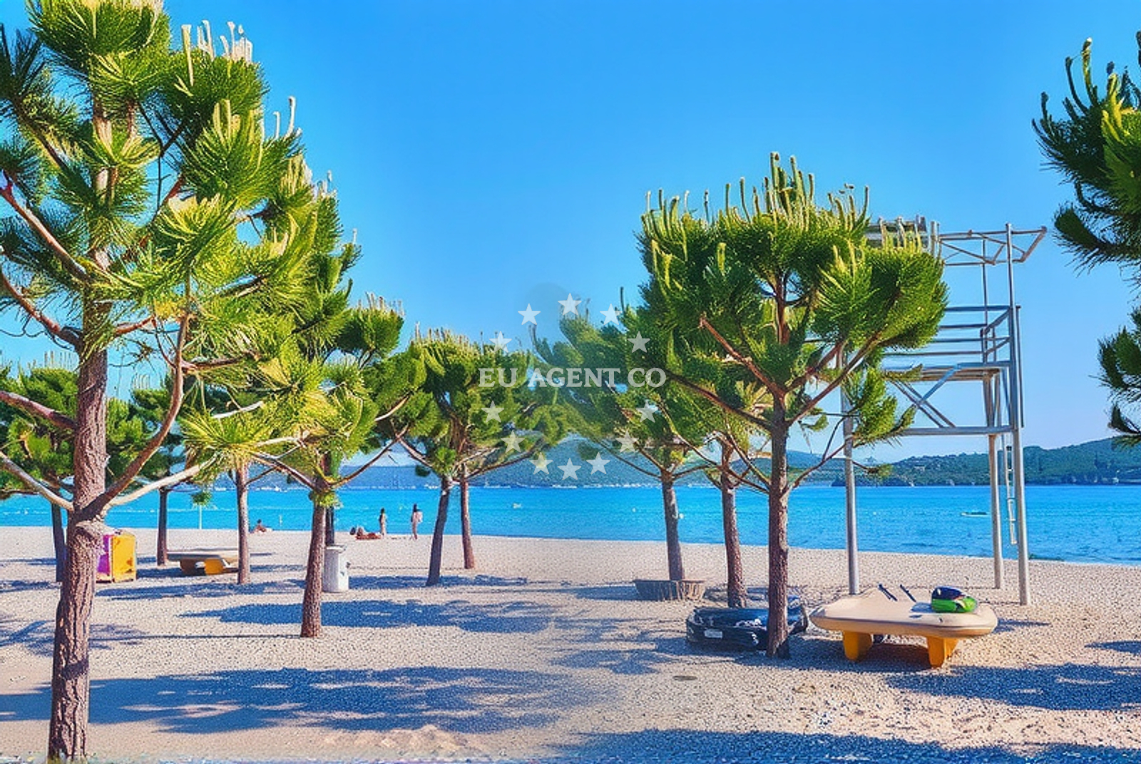Shoreline and swimming area at Srima, Srima Beach in Srima