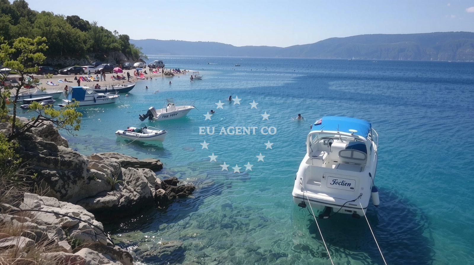 Shoreline and swimming area at St. Fuska beach in Pava Žužića 26, Pinezići, Krk