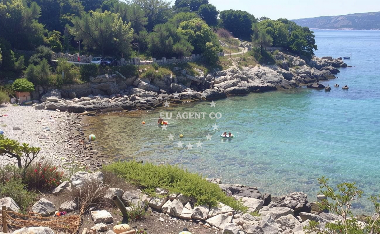 Beach facilities and surroundings at St. George wild beach in 74 Ulica Mali Kartec, Krk