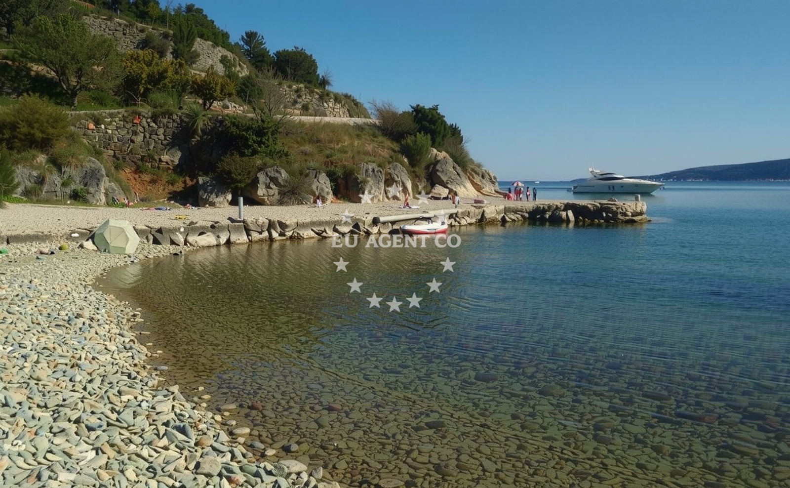Additional view of St. Juraj beach in Creska 11, Krk