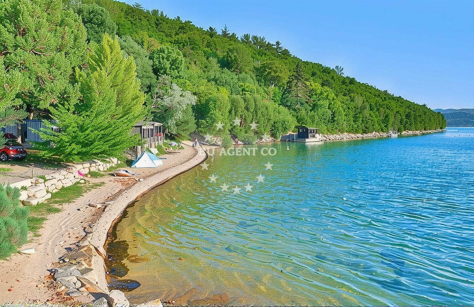 Shoreline and swimming area at Stanišovi: beaches and coves in Stanišovi