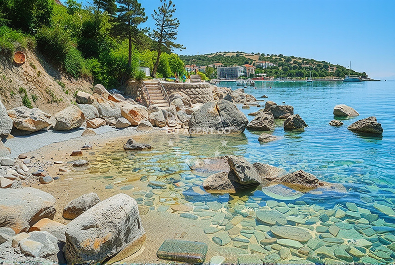Sea and coastal view of Stara Baška 3, Stara Baška (Krk) Beach in Stara Baška 3