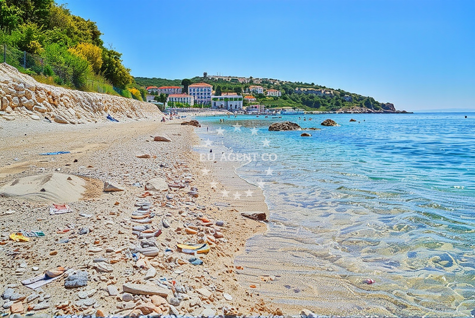 Sea and coastal view of Stara Baška 4, Stara Baška (Krk) Beach in Stara Baška 4
