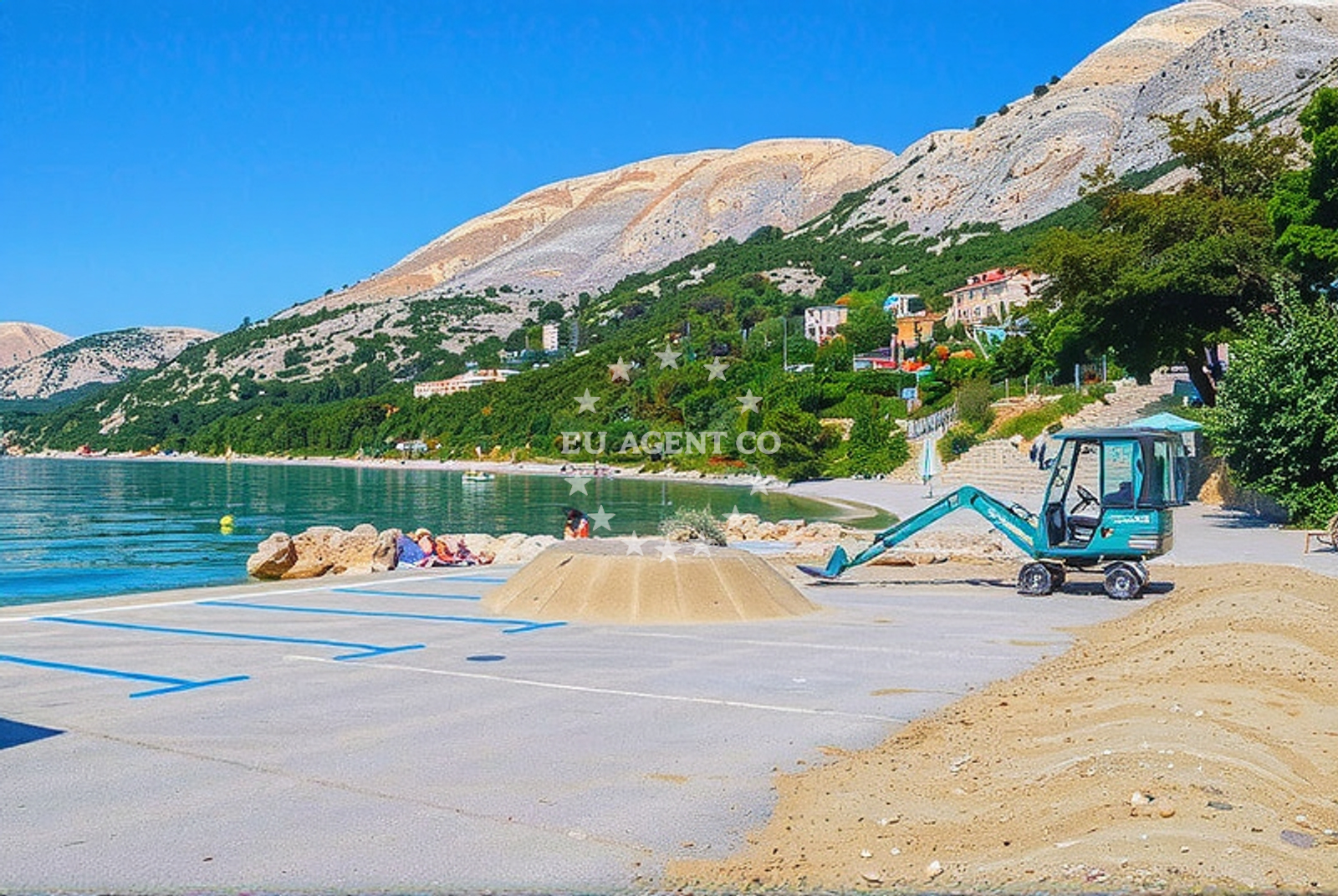 Additional view of Stara Baska beach in Stara Baška 162, Stara Baška