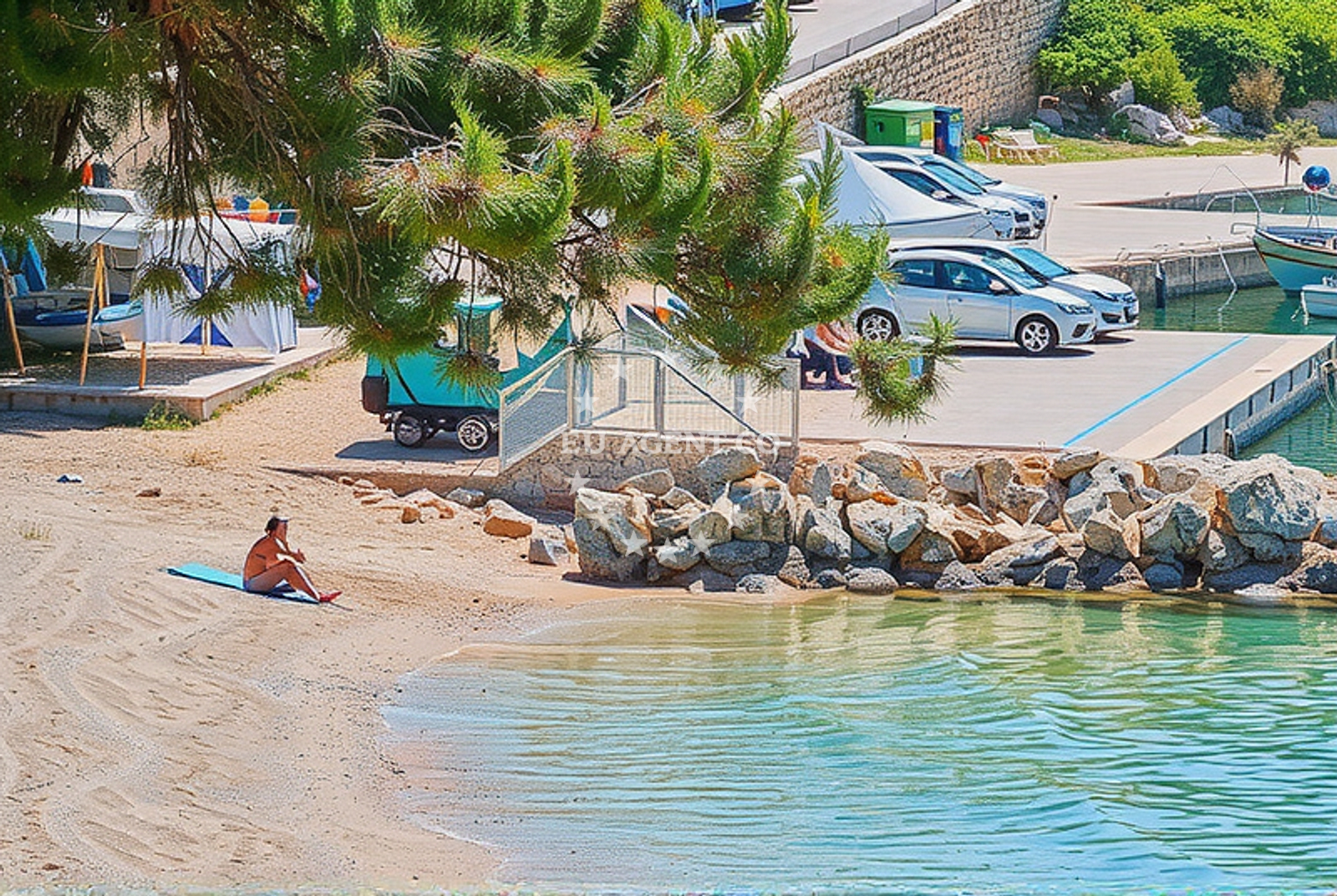 Additional view of Stara Baska beach in Stara Baška 162, Stara Baška