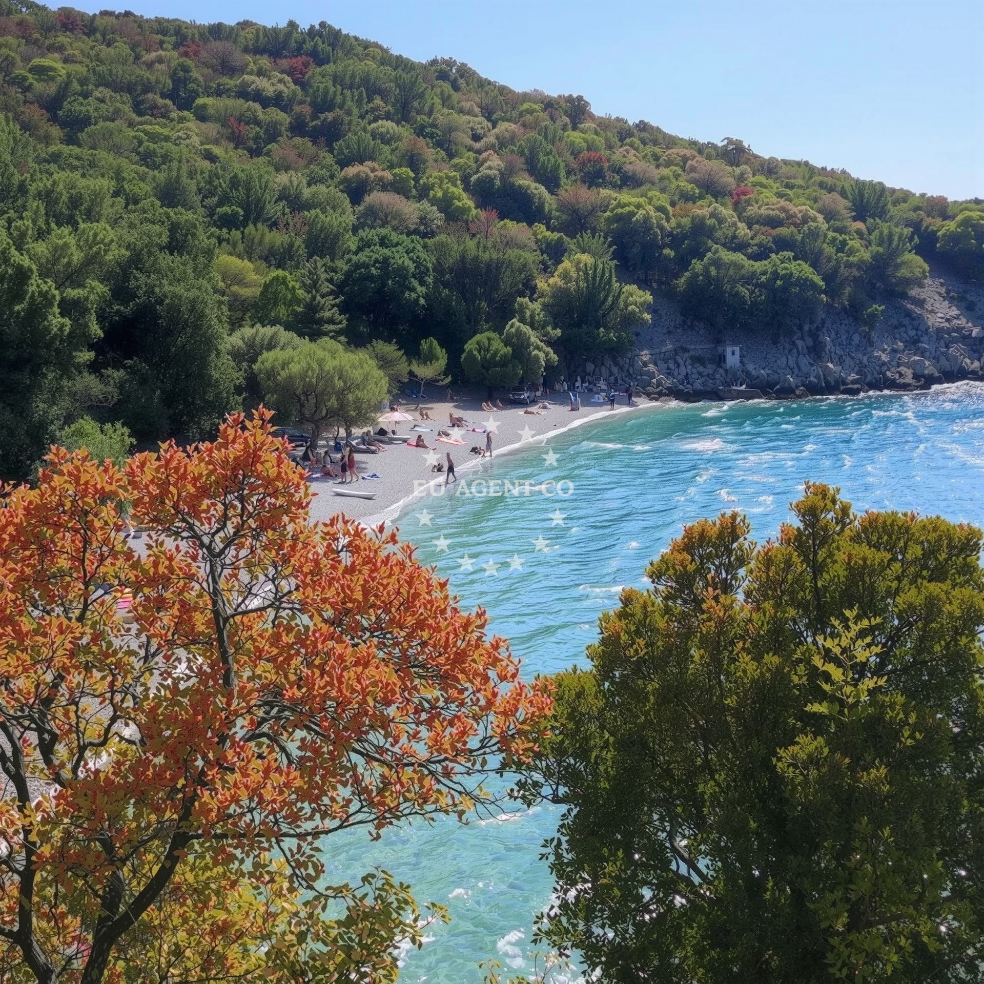 Beach facilities and surroundings at Stara Porozina in Beli 2, Beli
