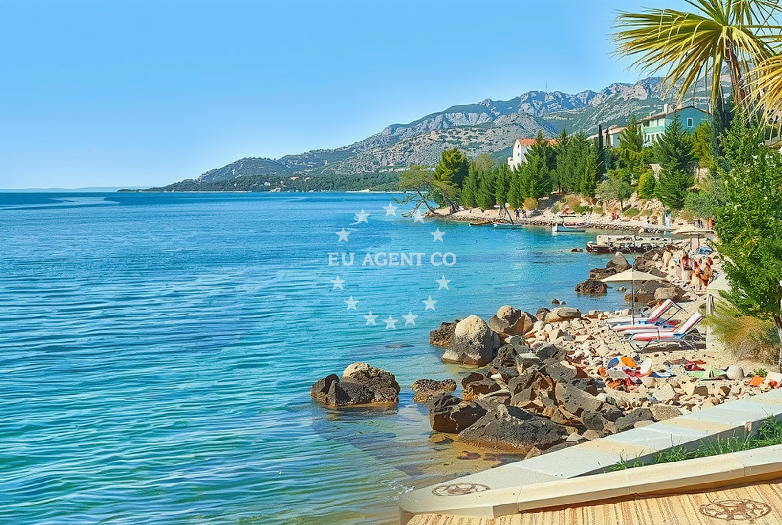 Shoreline and swimming area at Starigrad II in Jose Dokoze 106 (112 Brigade 14), Starigrad