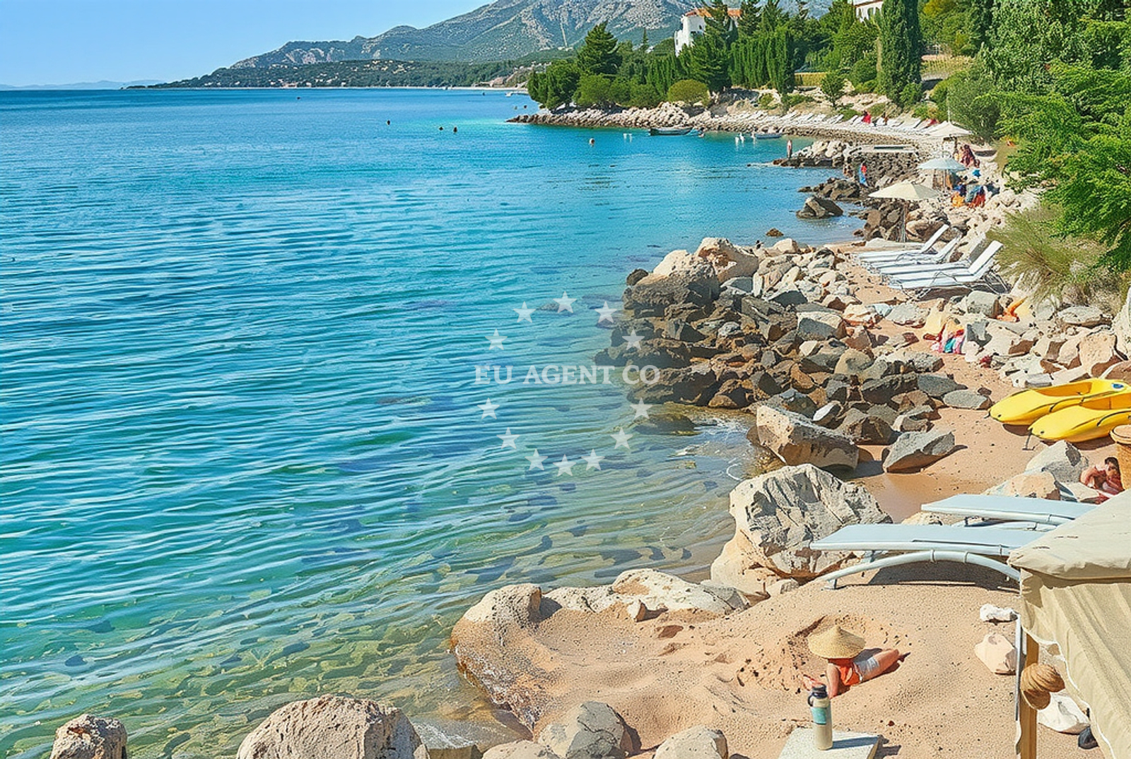 Sea and coastal view of Starigrad II in Jose Dokoze 106 (112 Brigade 14), Starigrad