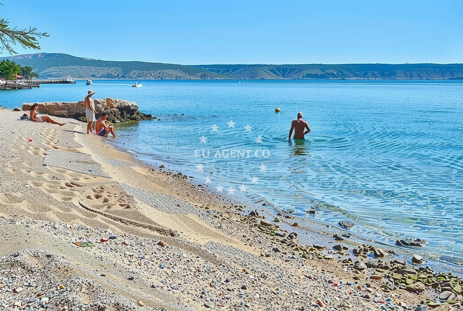 Beach facilities and surroundings at Starigrad II in Jose Dokoze 106 (112 Brigade 14), Starigrad