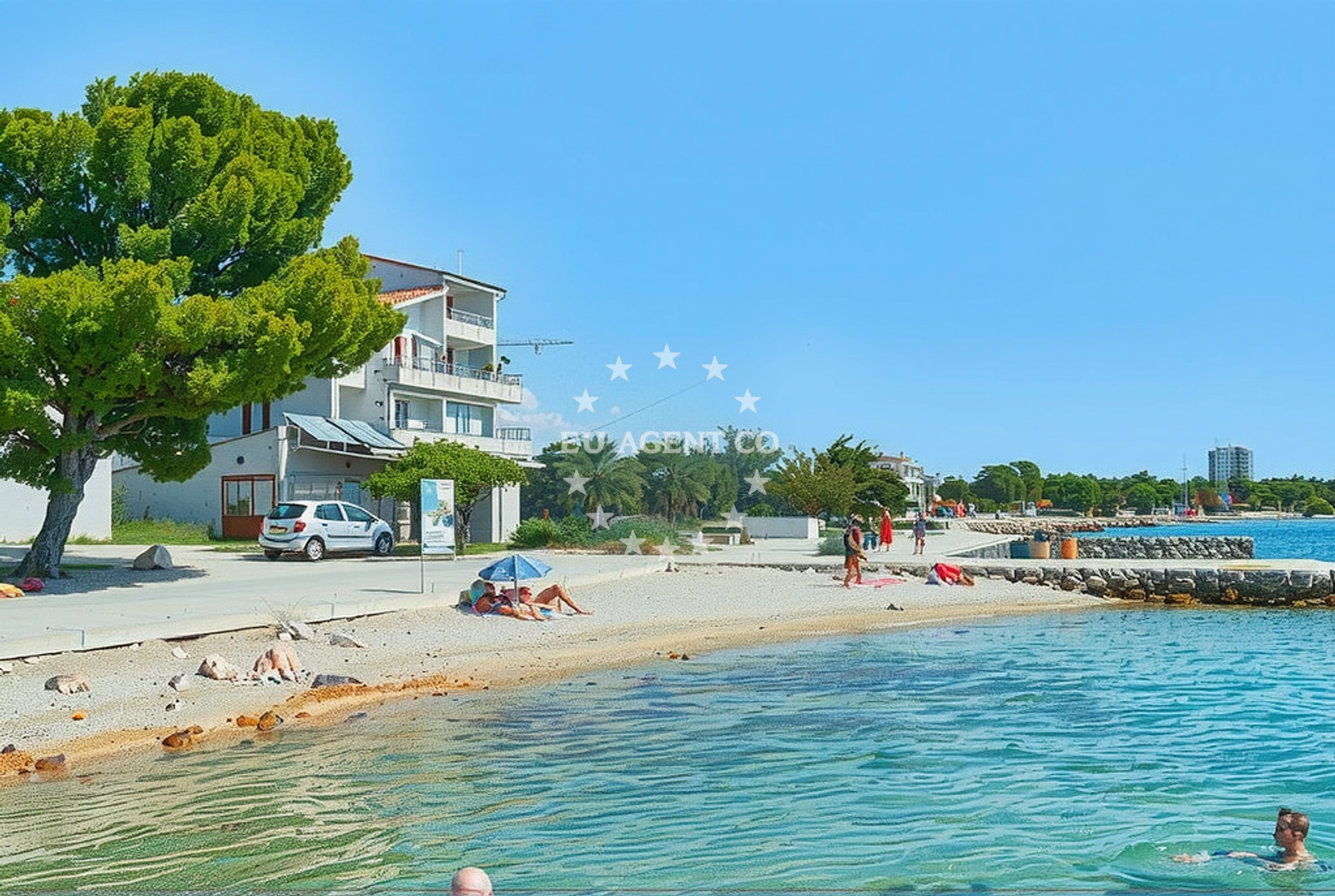 Beach facilities and surroundings at Starigrad IV in Zagrebačka 10 G, Starigrad